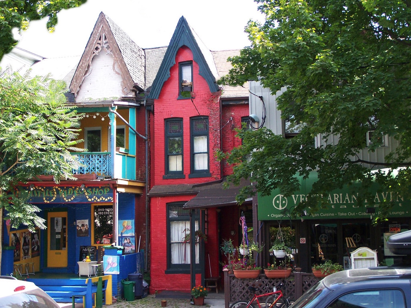 Heritage row houses in Baldwin Village, Toronto